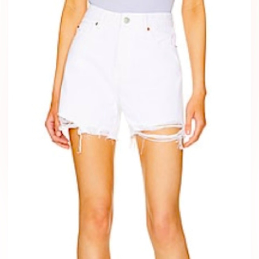 NWT Dr. Denim Distressed Nora Shorts, White, Size 27